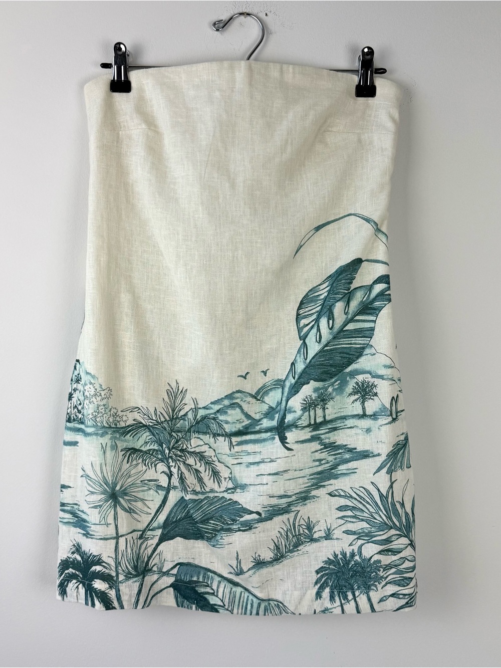 NWT Abercrombie Scarlett Strapless Linen-Blend Skort Dress - Picture 3 of 8